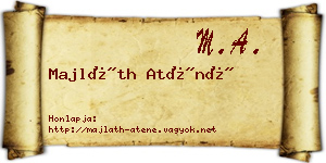 Majláth Aténé névjegykártya